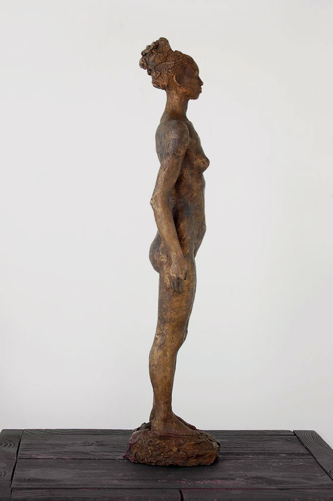Kleine Stehende, Bronze, 42x10x10 cm, 2016